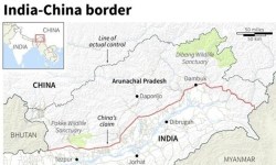 Map of Arunachal Pradesh, one of the disputed area between China and India.