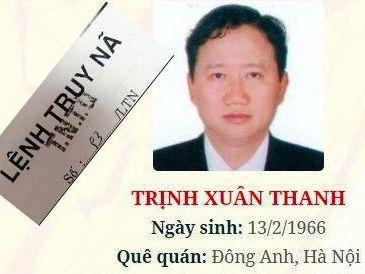 Công an phát lệnh truy nã quốc tế với ông Trịnh Xuân Thanh. Nguồn: internet