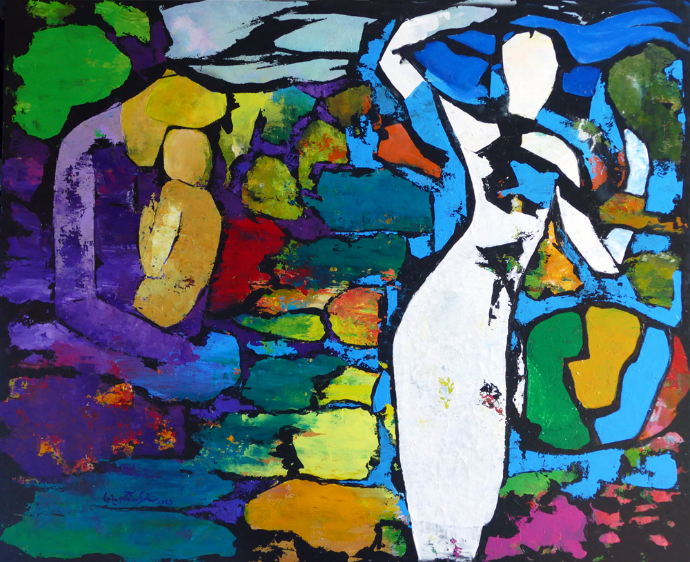 Bây giờ em áo tím...