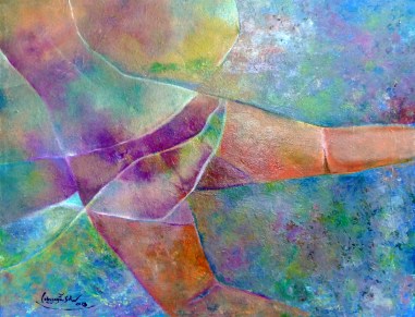 Bơi. Tranh Nguyễn Sơn.